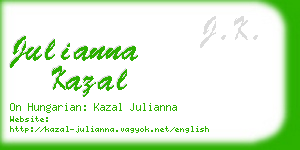 julianna kazal business card